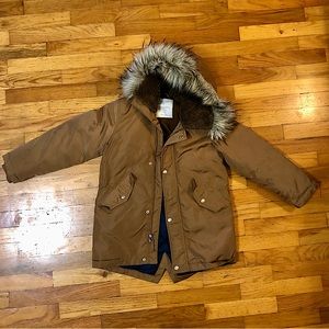 Khaki Brown J Crew Crewcuts Boys Kids Winter Coat Parka Size 8-10